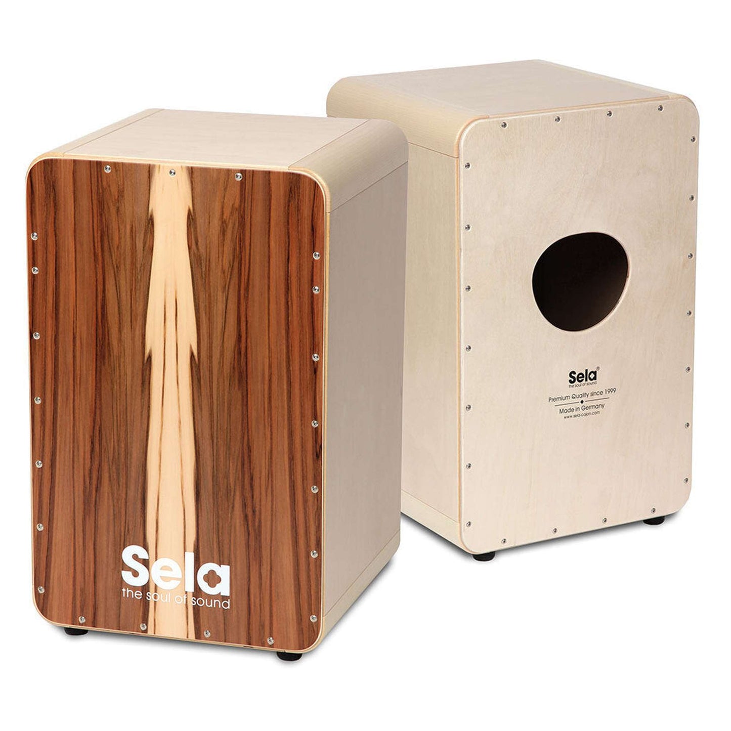 Sela "CaSela" Professional Snare Cajon - Satin Nut Finish-PERCUSSION-Joondalup Music Centre