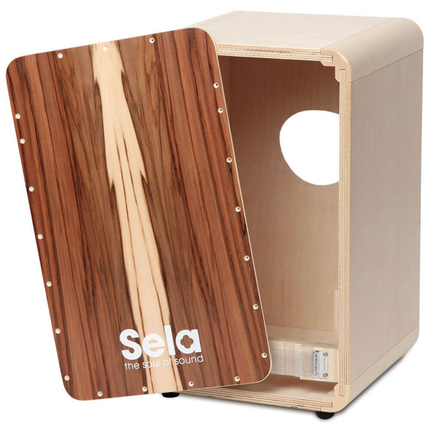 Sela "CaSela" Professional Snare Cajon - Satin Nut Finish-PERCUSSION-Joondalup Music Centre