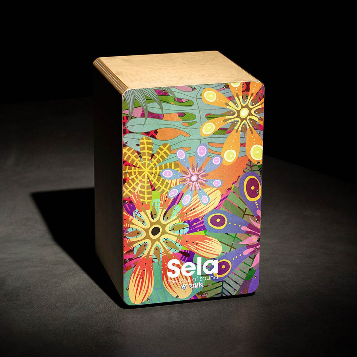 Sela "Art Series" Professional Cajon - Flower Power Design-PERCUSSION-Joondalup Music Centre