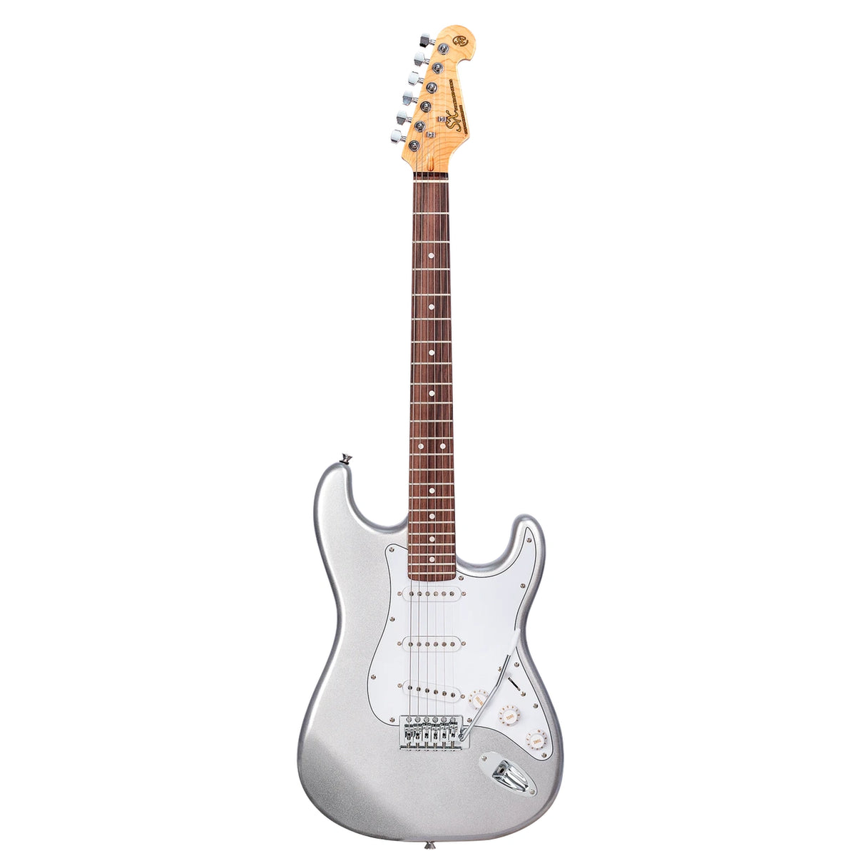 SX Full Size Electric Guitar Pack - Metallic Silver Sparkle