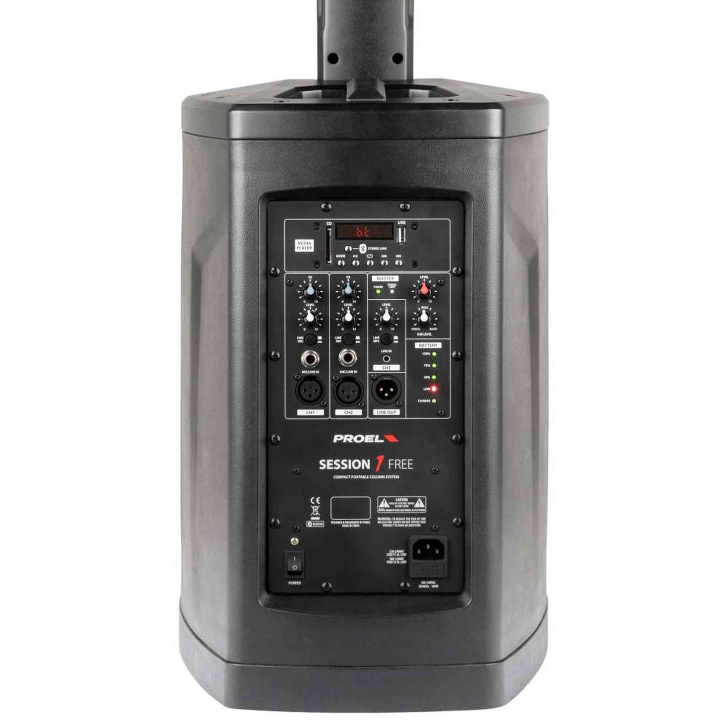 Proel SESSION1FREE Portable Battery Powered Column PA System - 400W