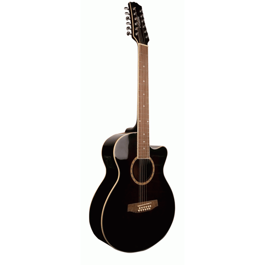 Ashton SL29/12CEQ WRS 12 String Acoustic Guitar - Wine Red Burst