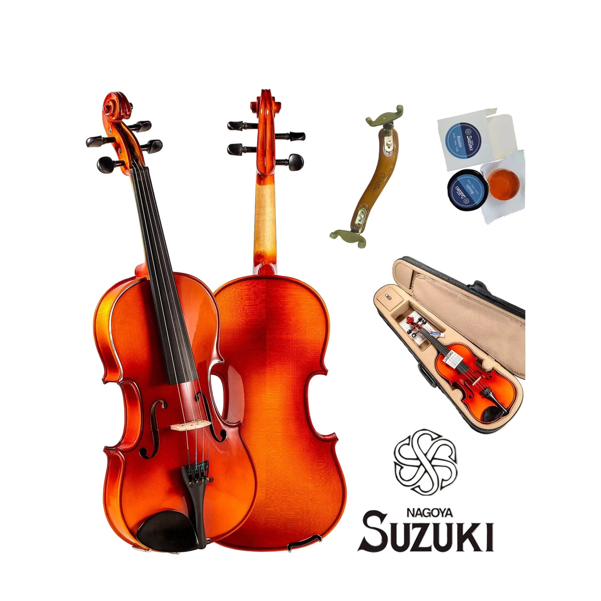 Suzuki SV-10AL 1/2 All Solid Student Violin Outfit
