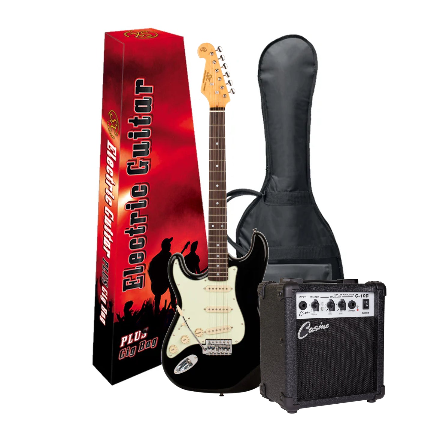 SX Vintage Style Left Handed Electric Pack - Black