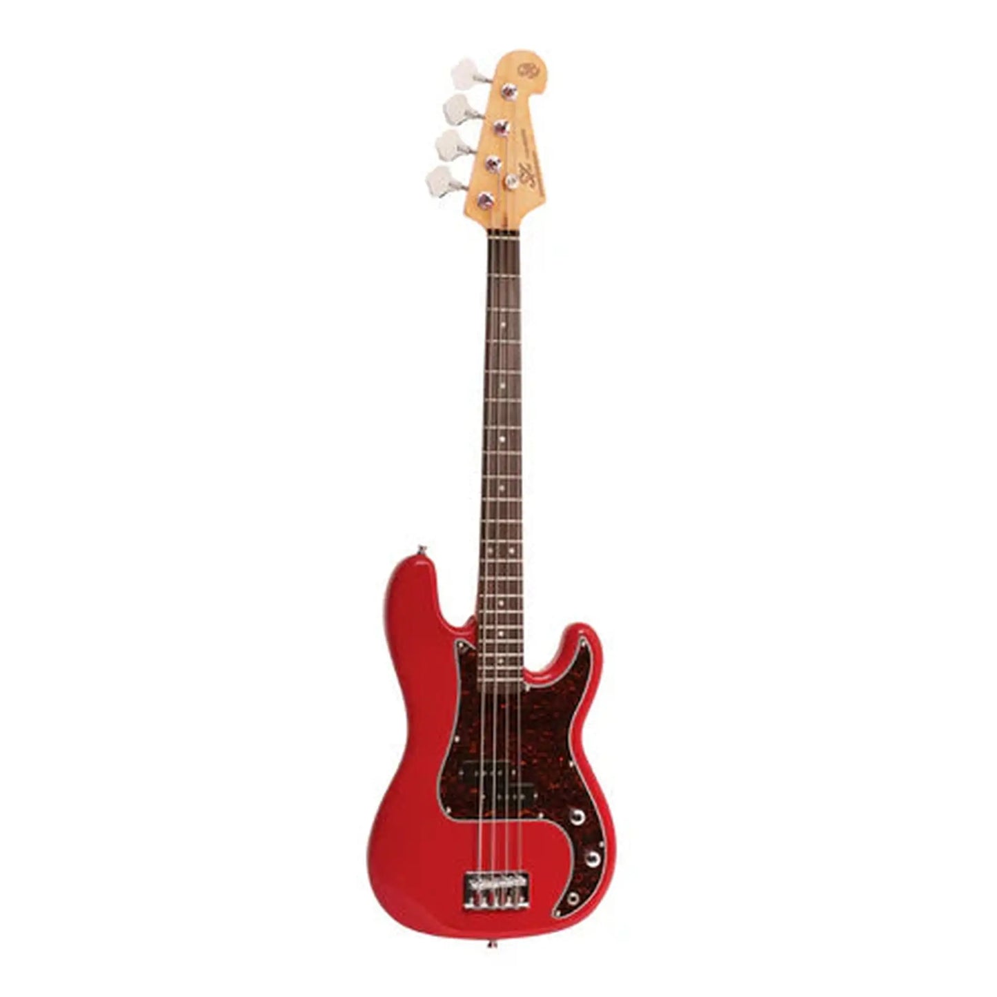 SX VES34FR 3/4 Vintage Style Bass Guitar - Fiesta Red