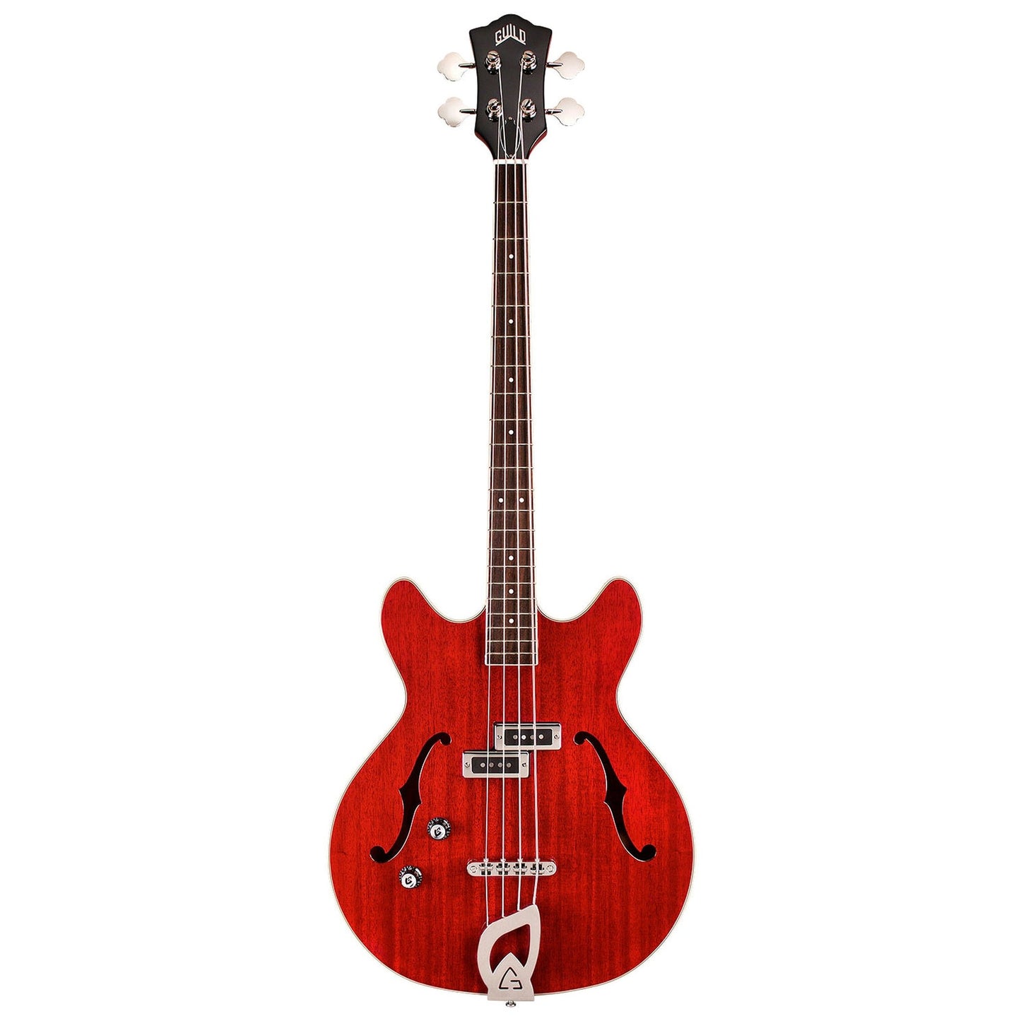 Guild Starfire 1 Short Scale Left Handed Bass Guitar - Cherry Red