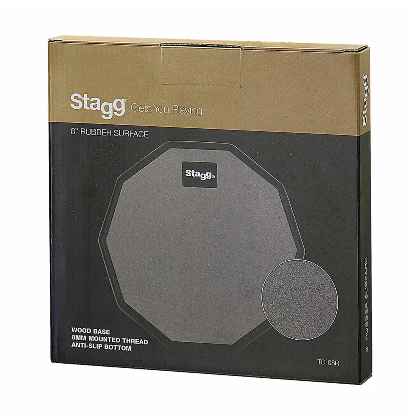 Stagg 8in Drum Practice Pad w/8mm Mount