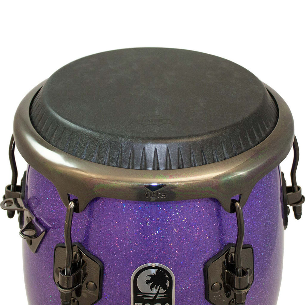 Toca Signature Series Jimmie Morales 11-3/4" Fiberglass Conga - Purple Sparkle