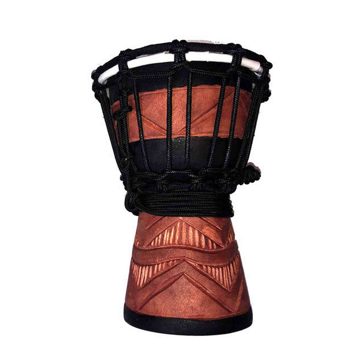 Toca Wooden Mini Series 4" Djembe in Carved Diamond Design
