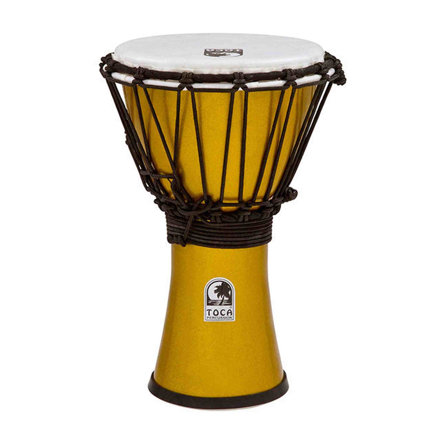 Toca Freestyle Colorsound Series Djembe 7" - Metallic Yellow-PERCUSSION-Joondalup Music Centre
