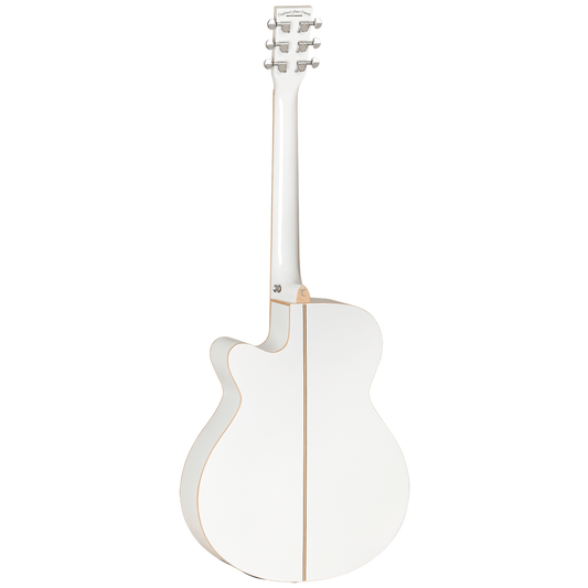 Tanglewood TW4BLW Winterleaf Blonde Superfolk Acoustic Guitar - White Gloss-ACOUSTIC GUITAR-Joondalup Music Centre