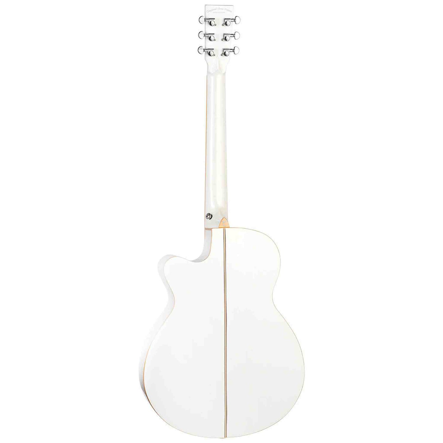 Tanglewood Winterleaf Pro Blonde Superfolk CW Acoustic Guitar - Whitsunday White Gloss back
