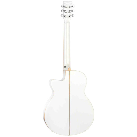 Tanglewood Winterleaf Pro Blonde Superfolk CW Acoustic Guitar - Whitsunday White Gloss back