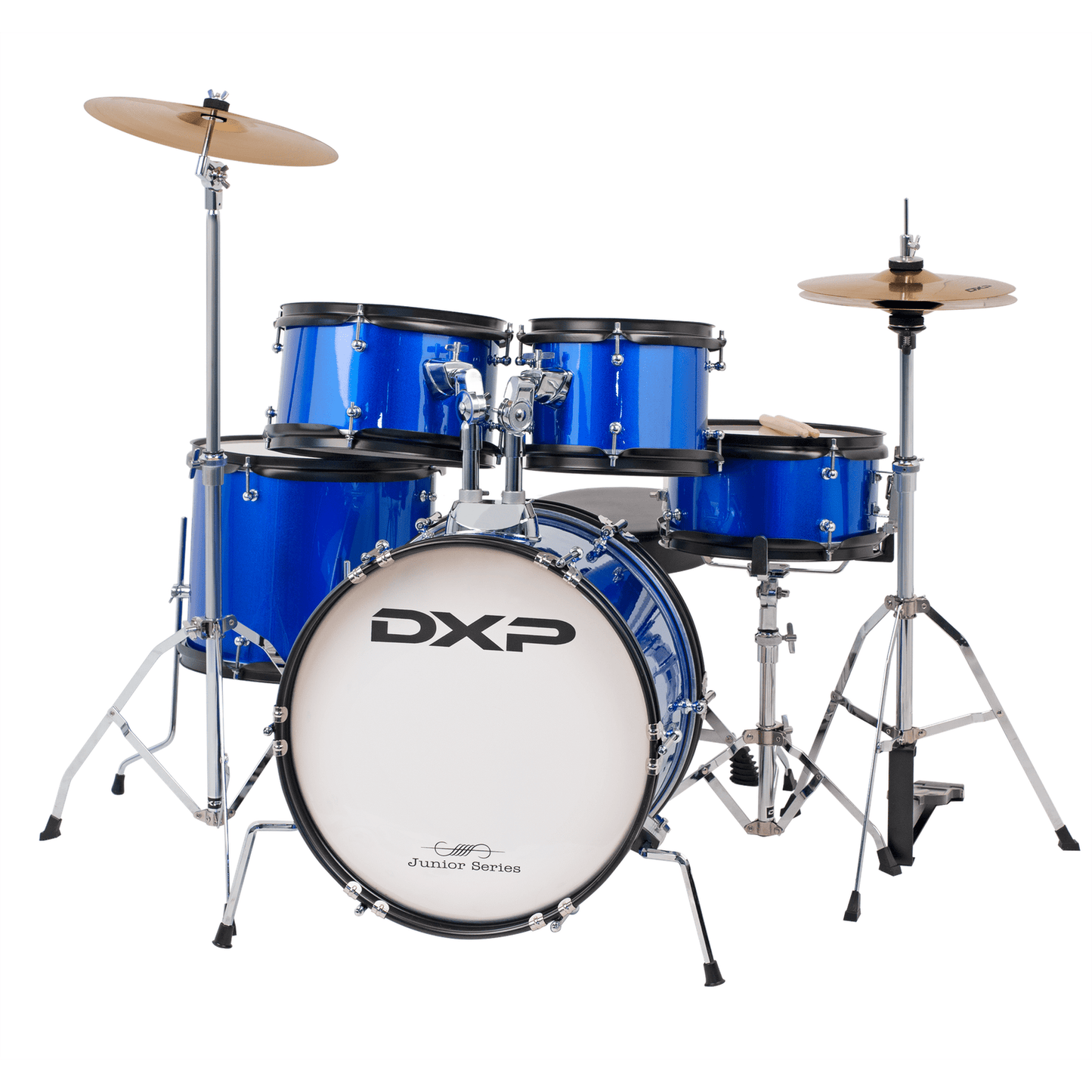 DXP 5 Piece Junior Size Drum Kit - Metallic Blue