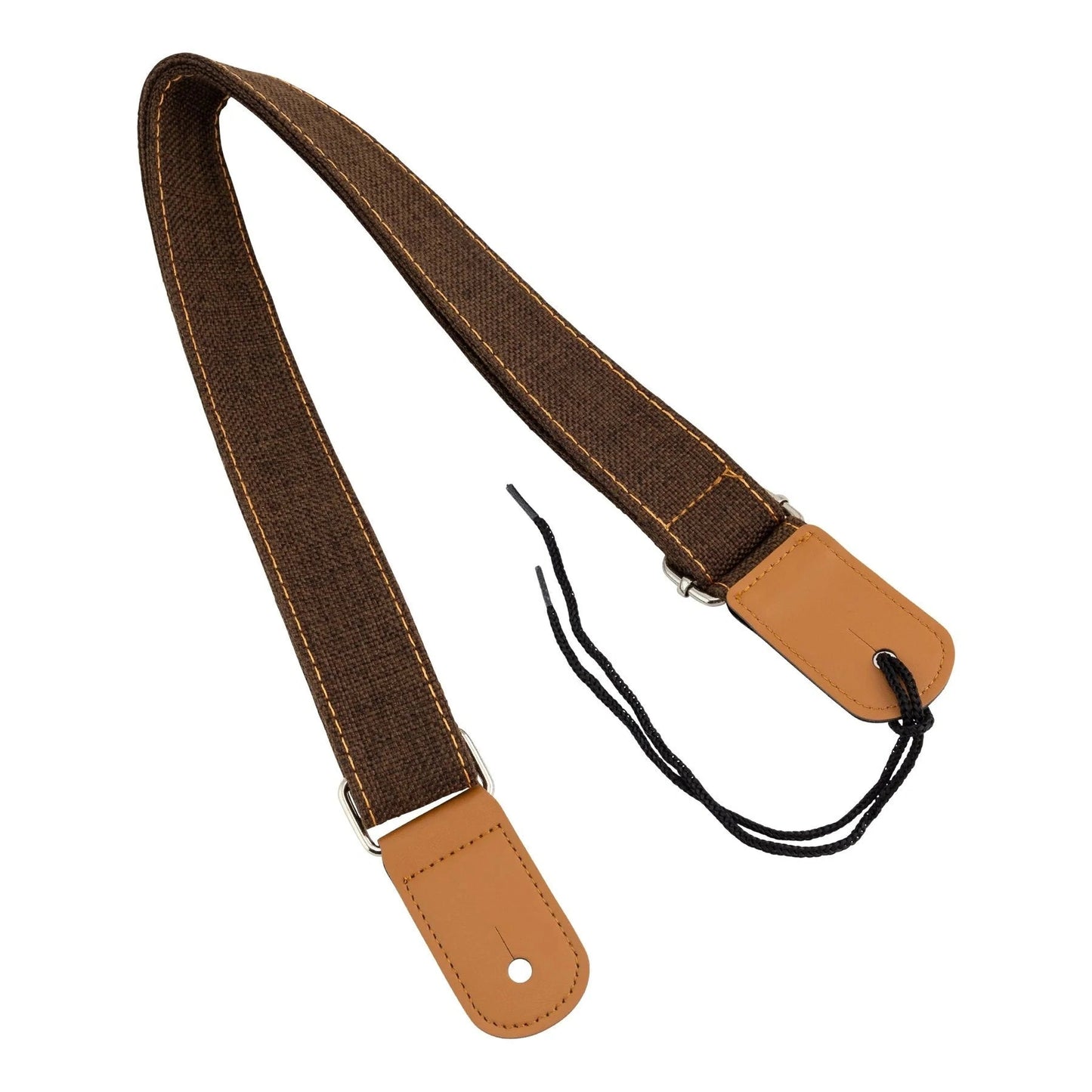 Tiki Cotton & Linen Ukulele Strap - Brown-STRAP-Joondalup Music Centre
