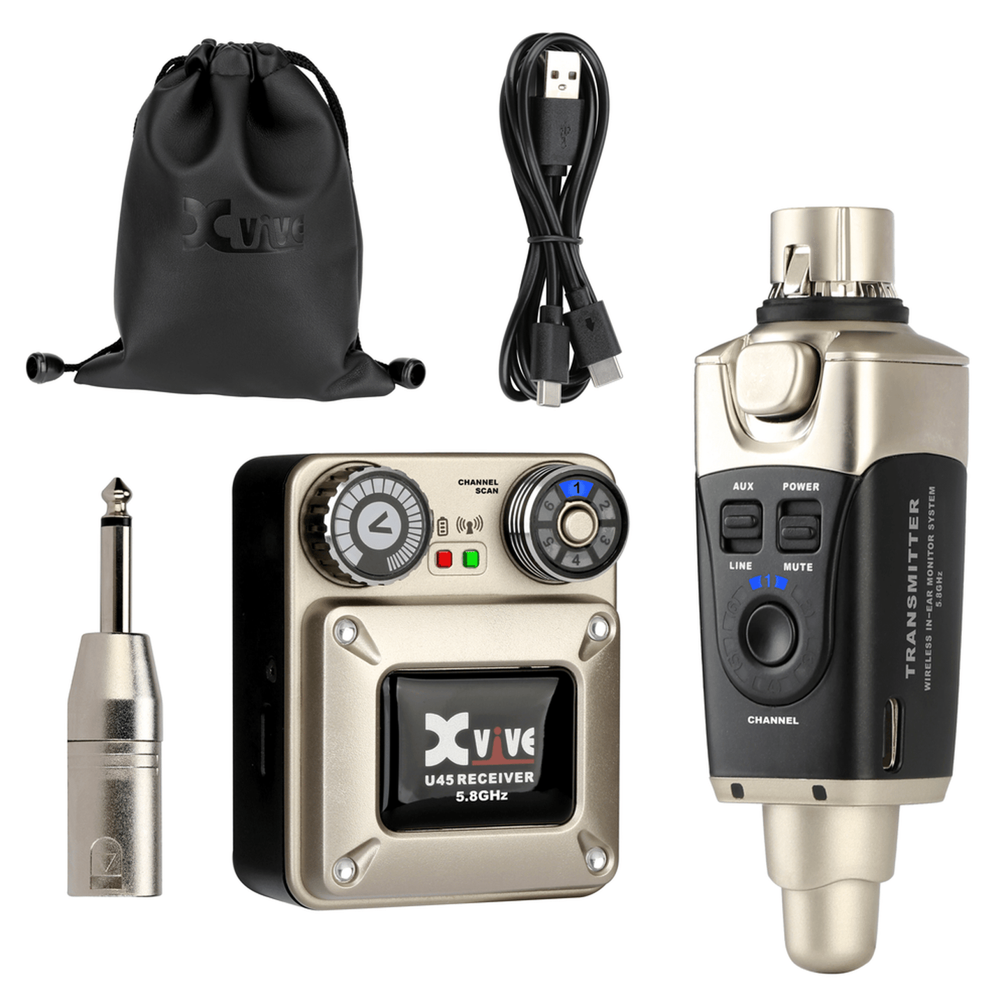 Xvive U45 Wireless In Ear Monitoring System 5.8GHz