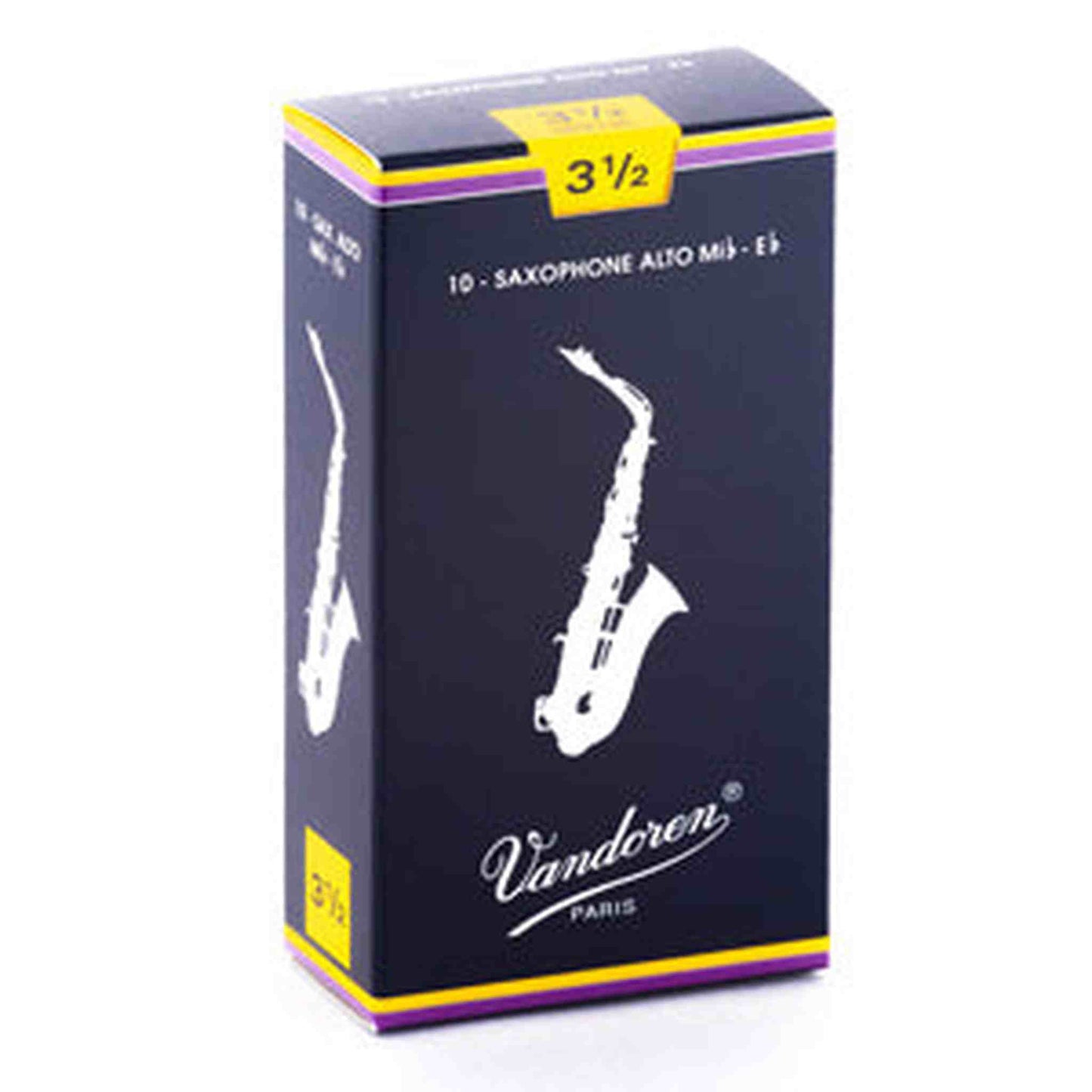 Vandoren Traditional Reeds - Alto Saxophone Size 3.5 - 10 Pack