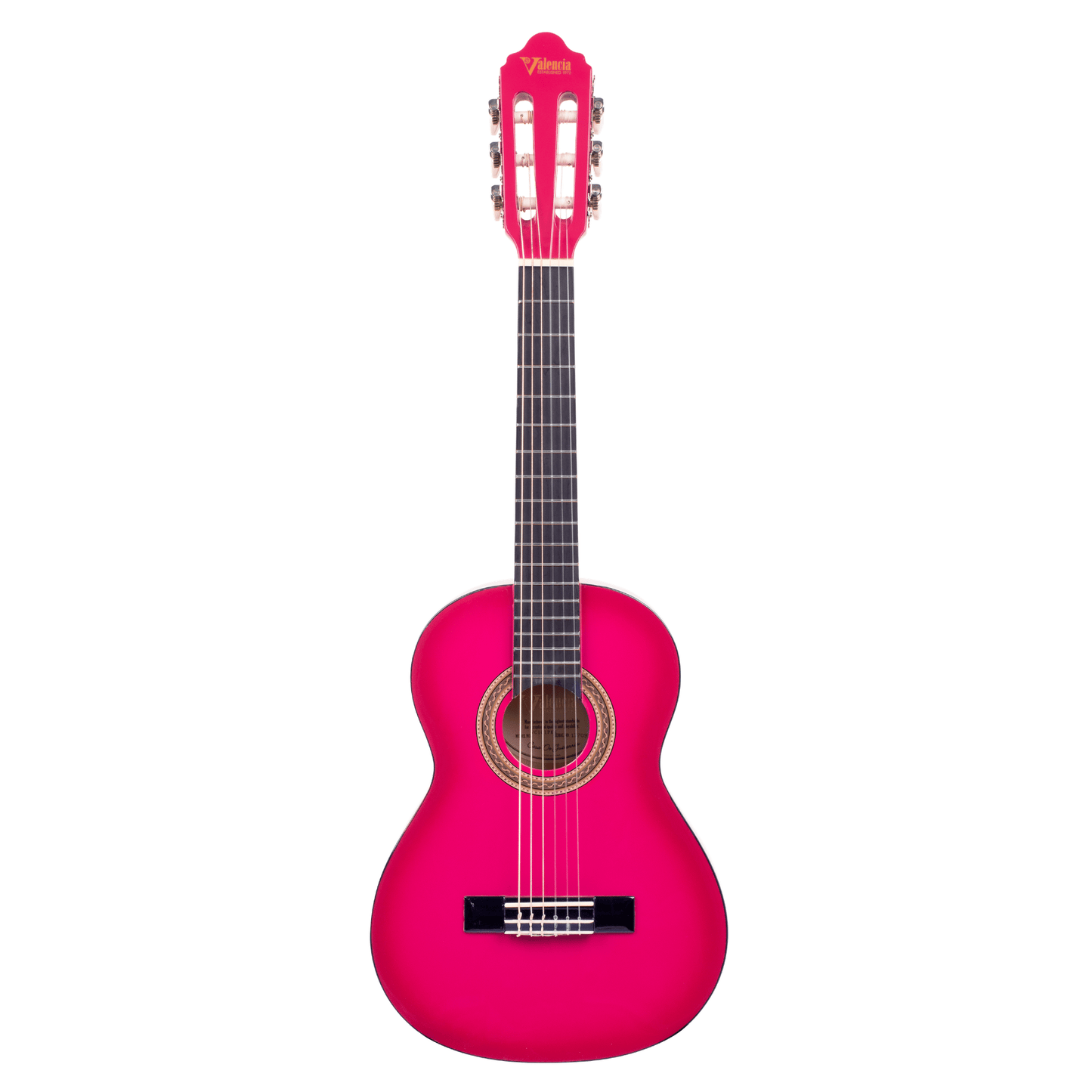 Valencia 100 Series 1/4 Size Classical Guitar - Pink Sunburst