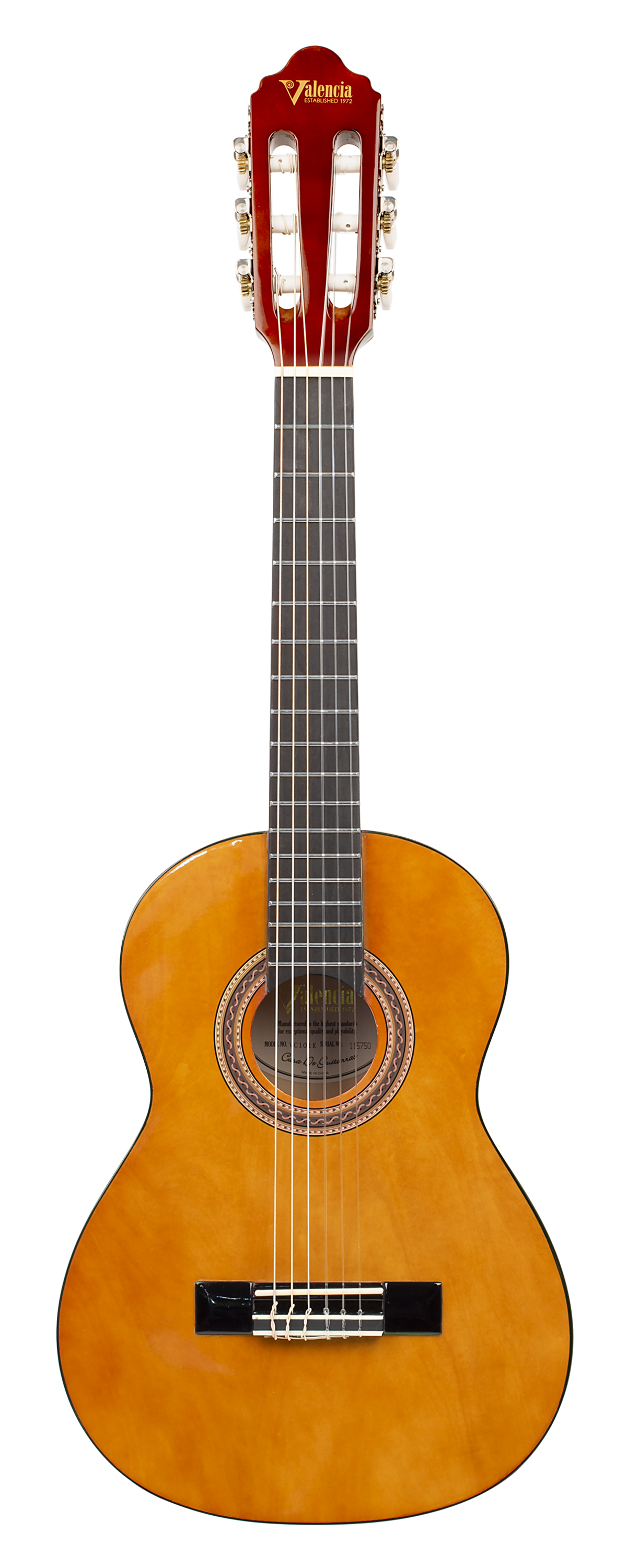 Valencia 100 Series 1/4 Size Classical Guitar - Natural Gloss