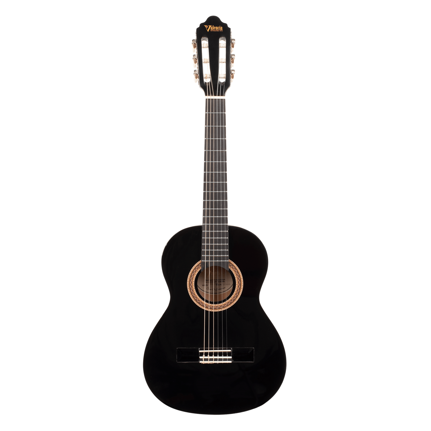 Valencia 100 Series 1/2 Size Classical Guitar - Black
