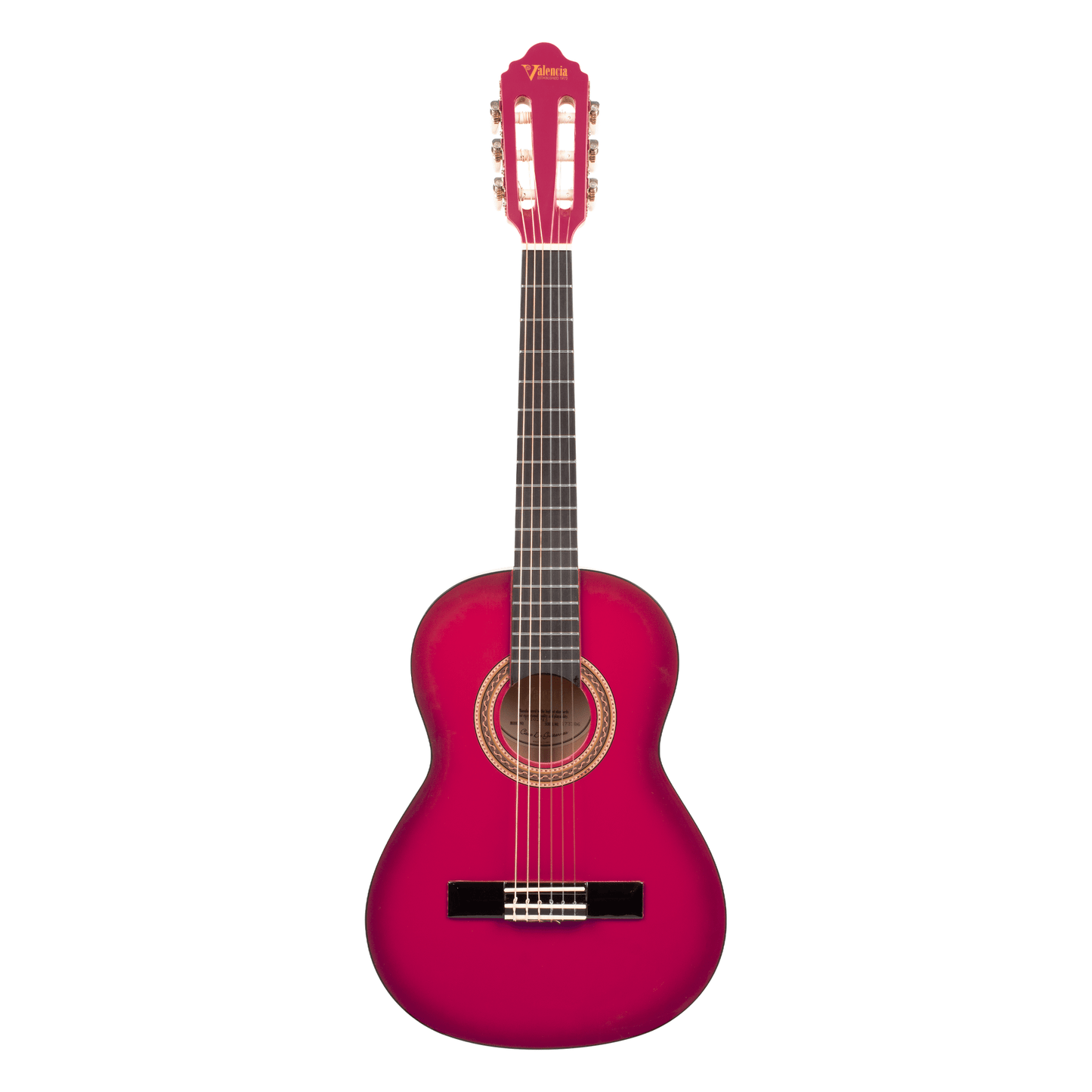 Valencia 100 Series 1/2 Size Classical Guitar - Pink Sunburst