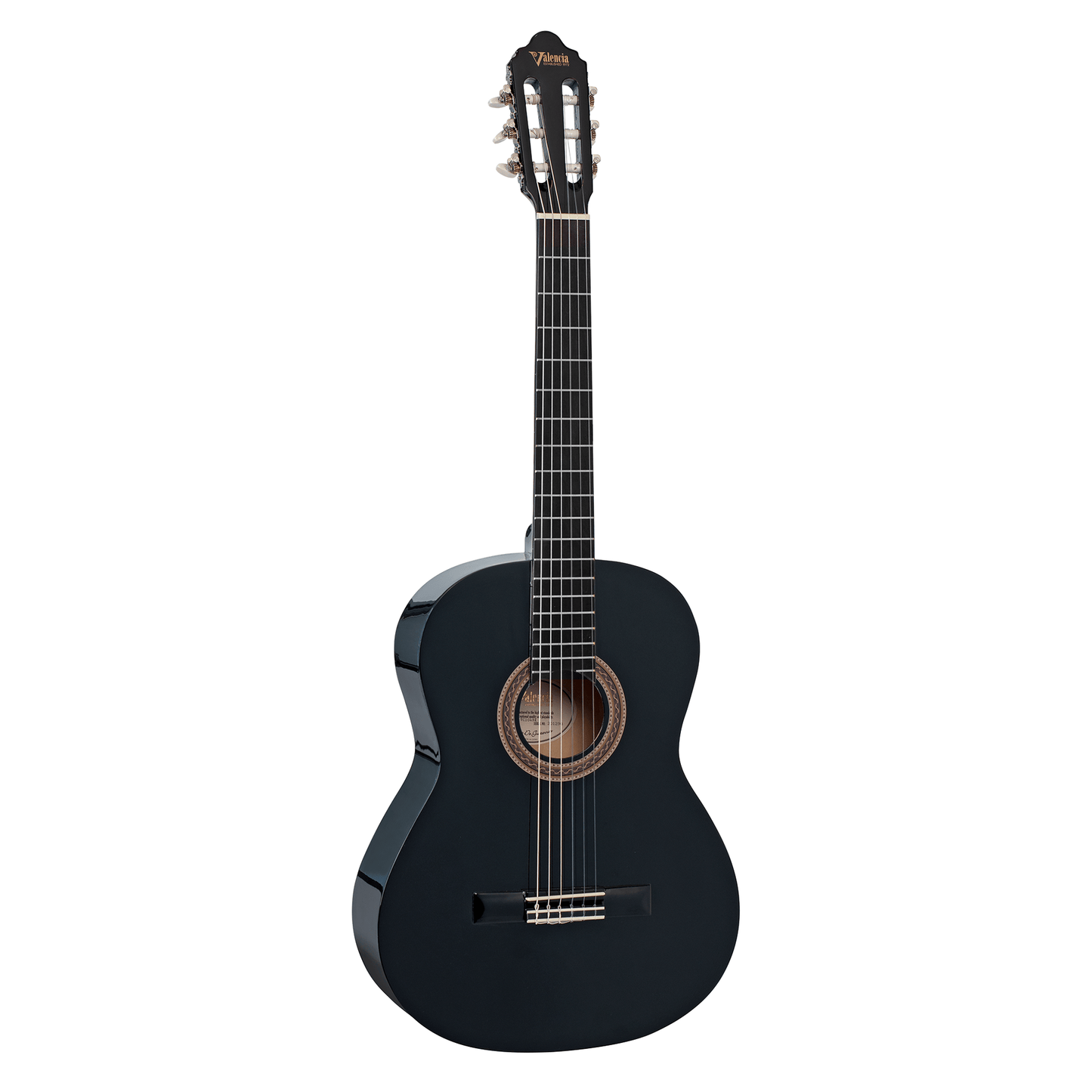 Valencia 100 Series 4/4 Size Classical Guitar - Black