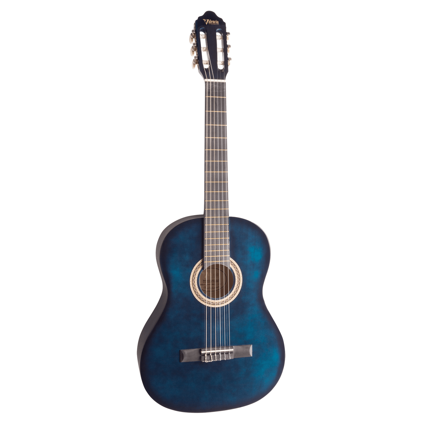 Valencia 100 Series 4/4 Size Classical Guitar - Blue Sunburst