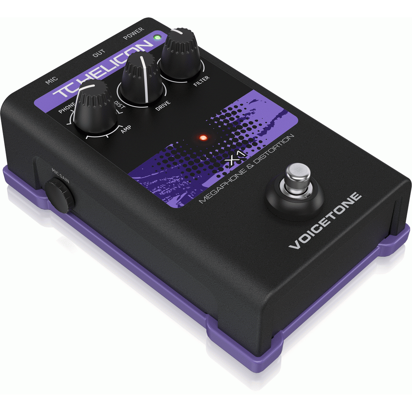 TC Helicon Voicetone X1 Megaphone & Distortion Vocal Effects Pedal