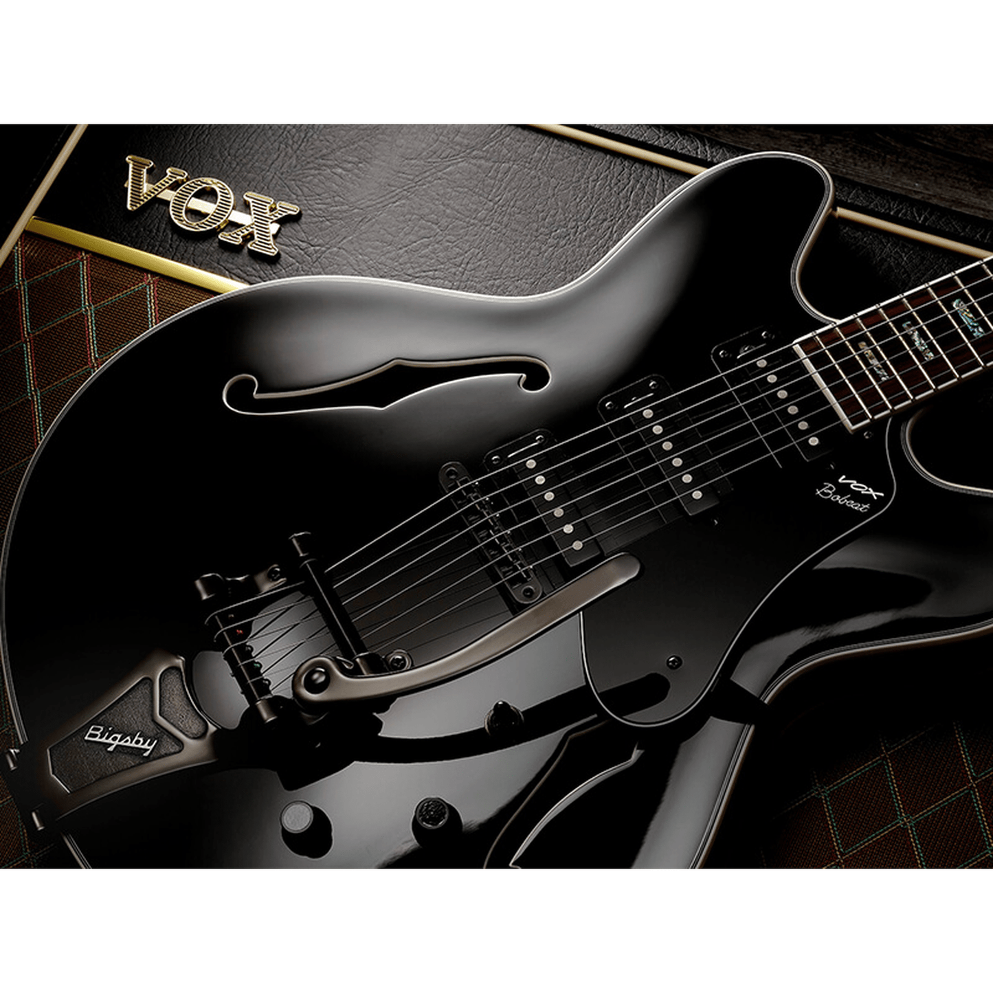 VOX BC-S66-BK Bobcat S66 Electric Guitar W/Bigsby + Hardcase - Black from Joondalup Music Centre 4