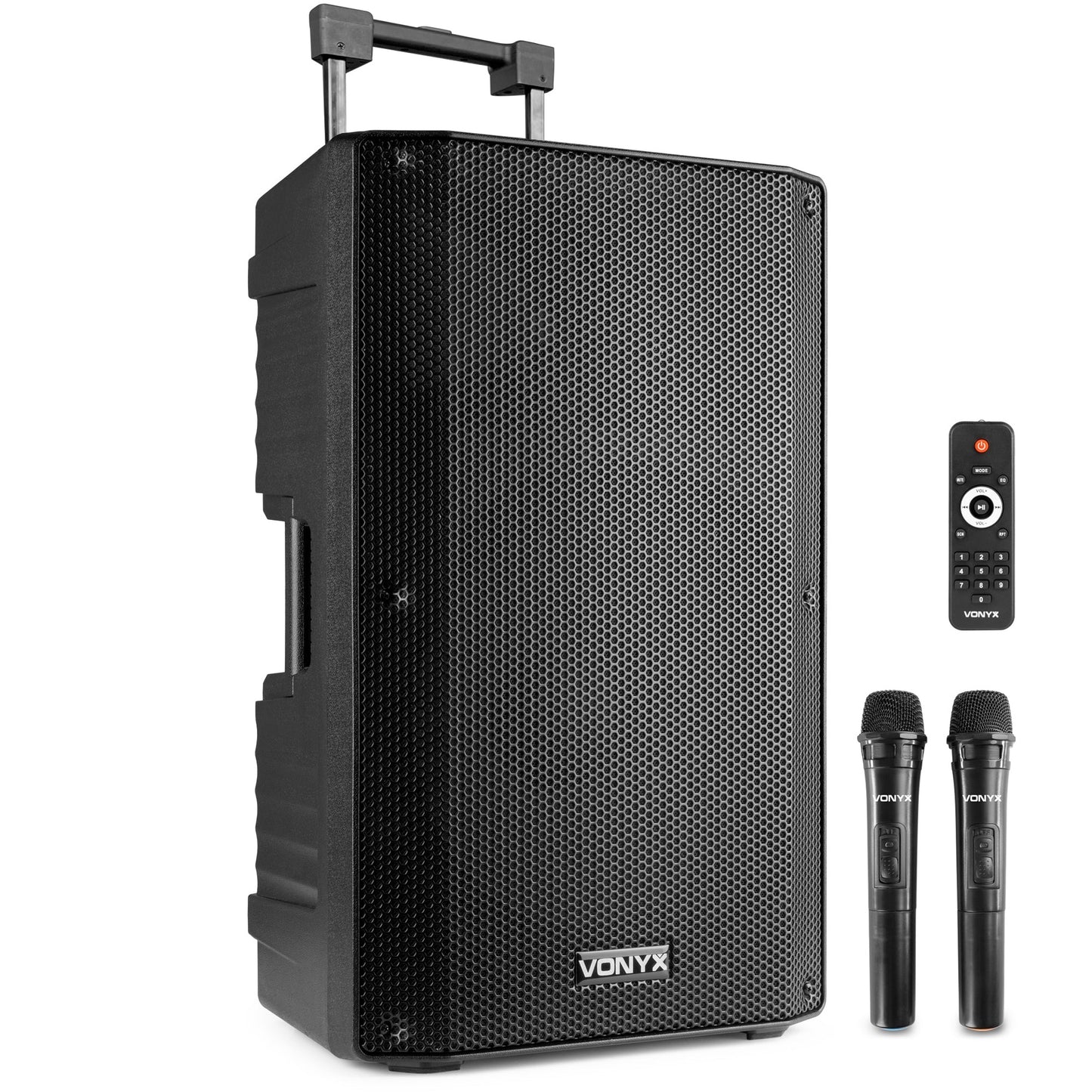 Vonyx VSA700PA 15 Powered Speaker w/ 2 Handheld Wireless - Joondalup Music Centre