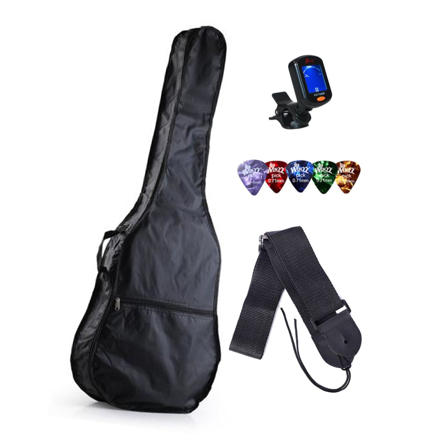 Winzz Traveller Mini Acoustic Guitar Pack - Blue Fade