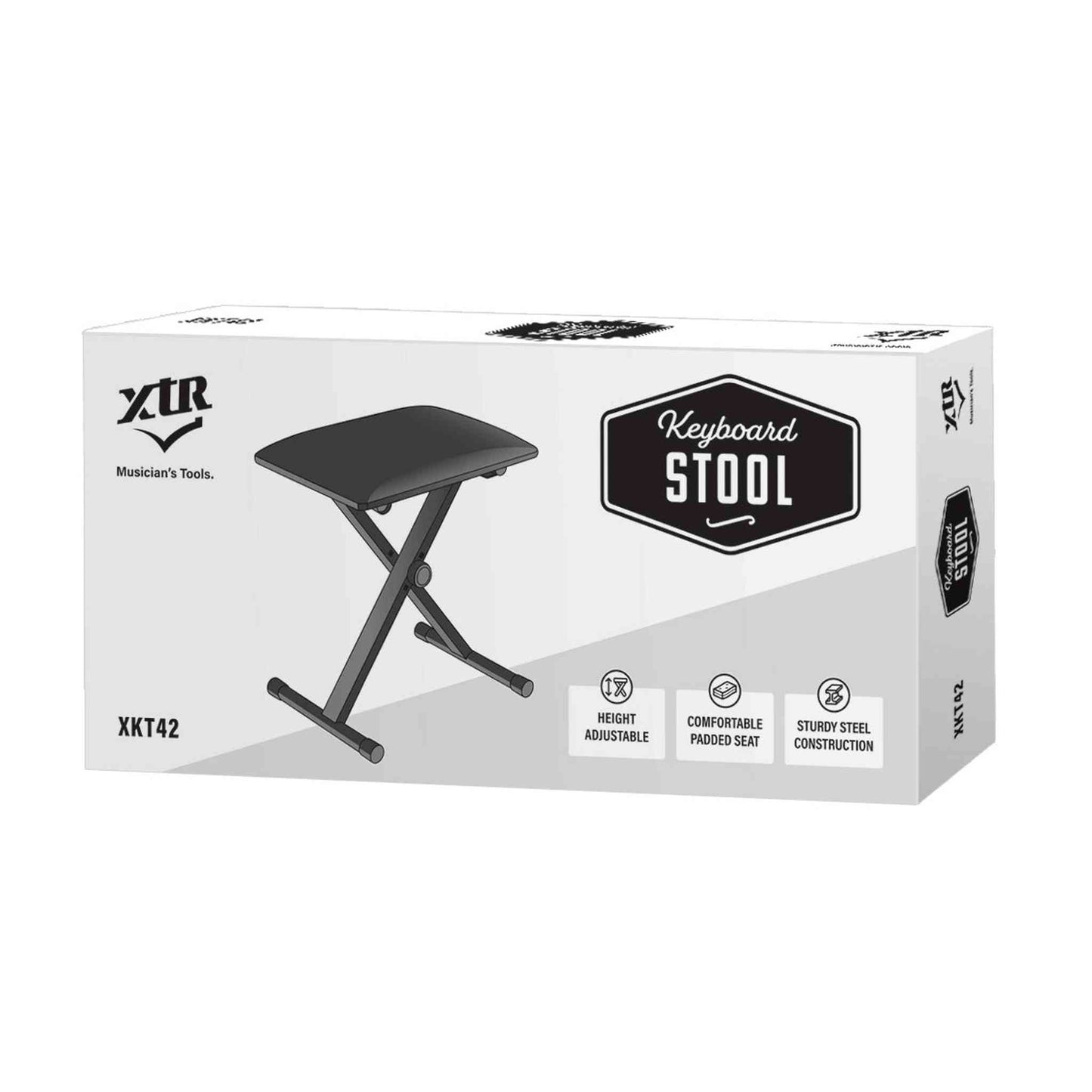 XTR XKT42 Keyboard Stool Black
