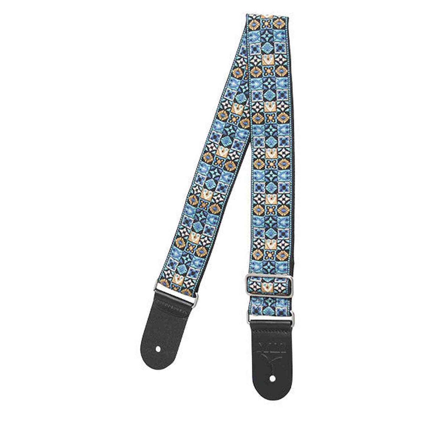 XTR Vintage Jacquard Weave Guitar Strap - 60s Blue