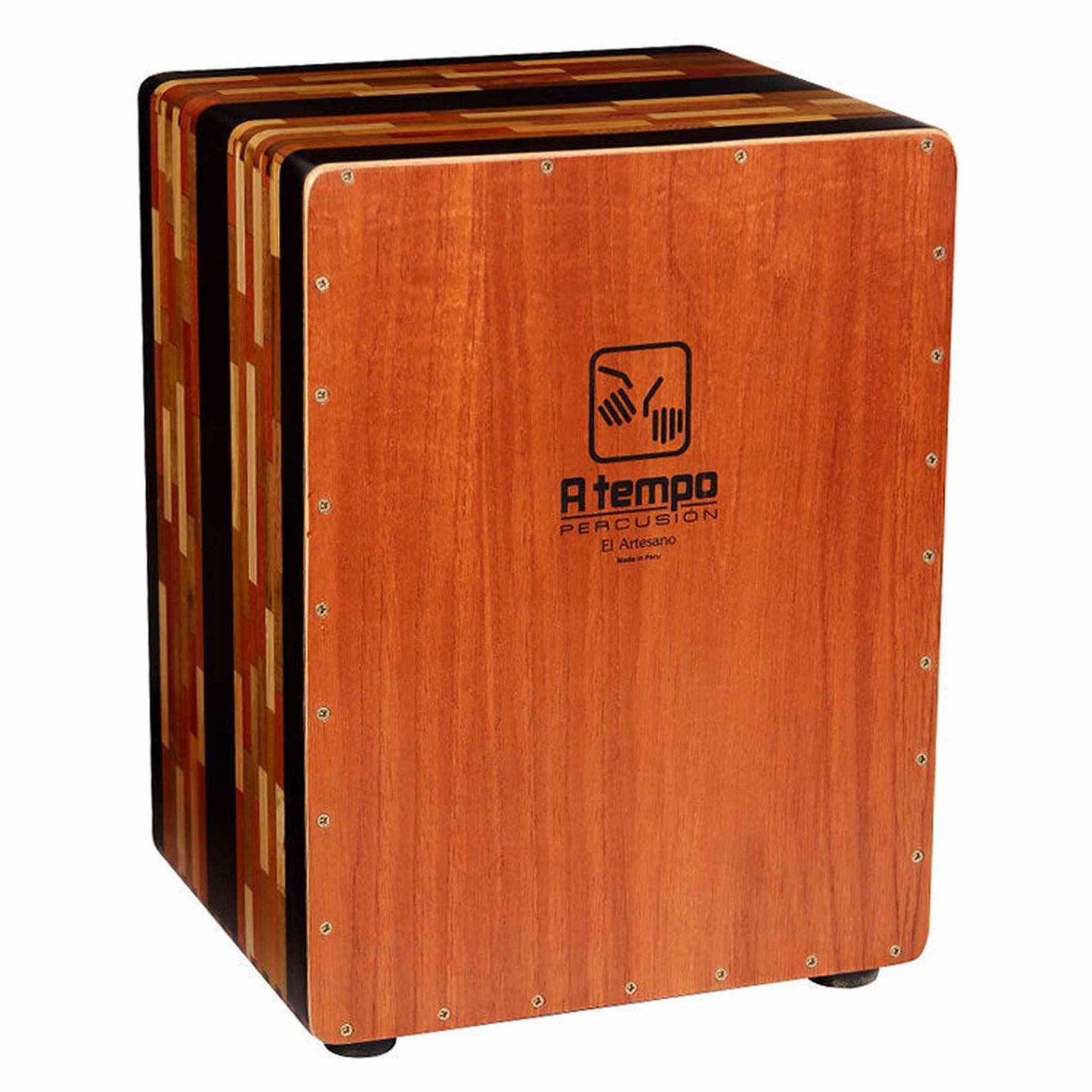 A TEMPO PERCUSSION EL ARTESANO CAJON W/BAG NATURAL GLOSS FINISH - Joondalup Music Centre