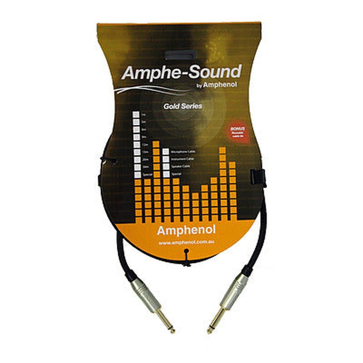 AMPHENOL GOLD SERIES INSTRUMENT CABLE 3M - Joondalup Music Centre
