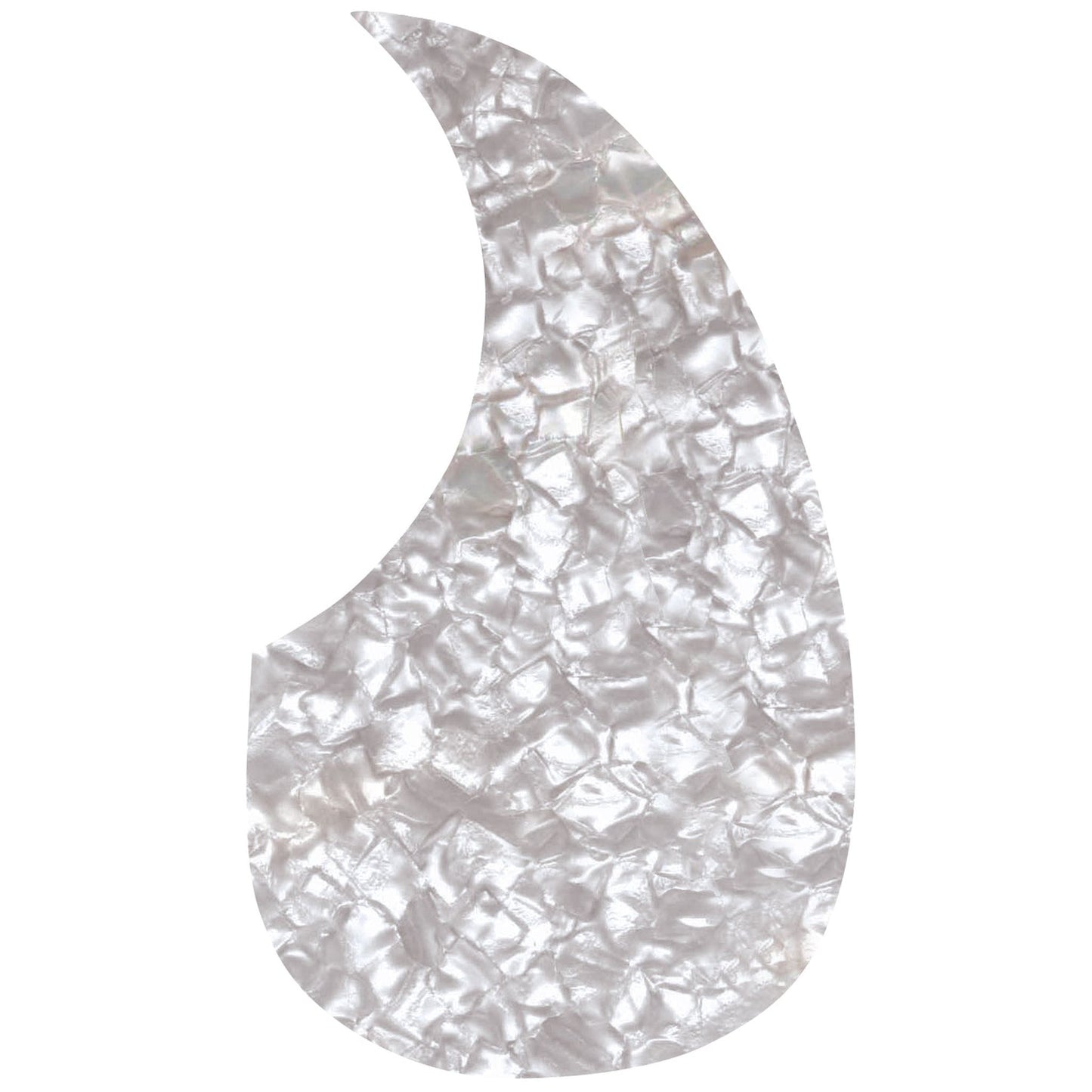 AMS ACOUSTIC GUITAR TEARDROP STYLE SCRATCHPLATE - WHITE PEARL - Joondalup Music Centre