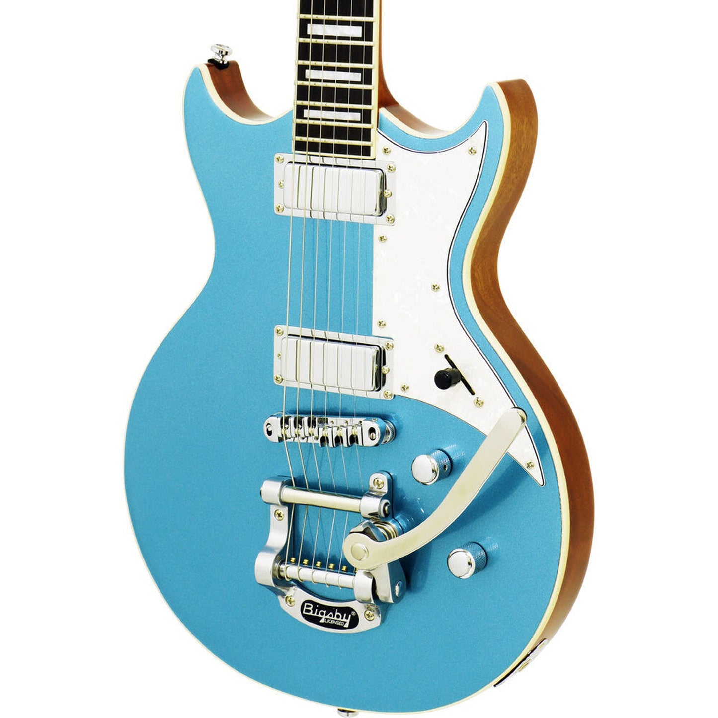 Aria Electric Semi-Hollow Electric Guitar w/Bigsby - Phantom Blue - Joondalup Music Centre