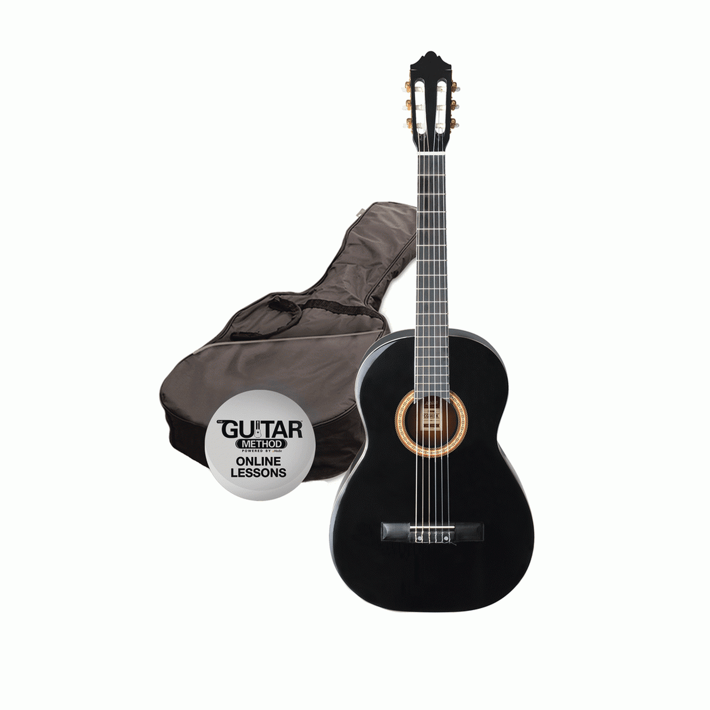 Ashton CG44BK 4/4 Size Classical Guitar Pack - Black - Joondalup Music Centre
