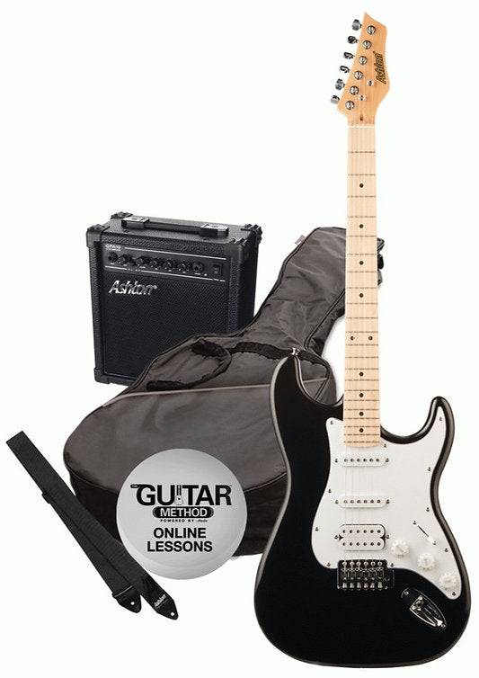 Ashton SPAG232M Electric Guitar Pack - Black - Joondalup Music Centre