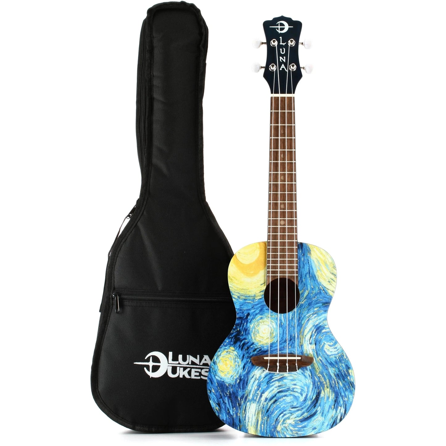 Luna UKESTRC Starry Night Concert Ukulele  W/Gigbag