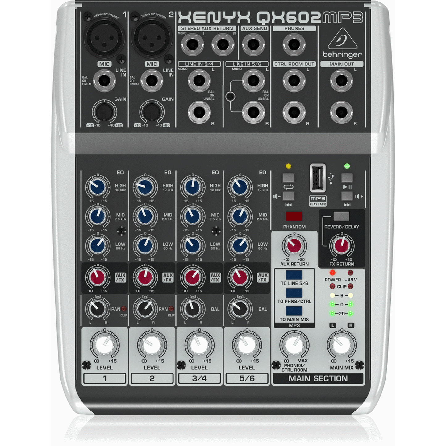 Behringer Xenyx QX602MP3 Mixer - Joondalup Music Centre