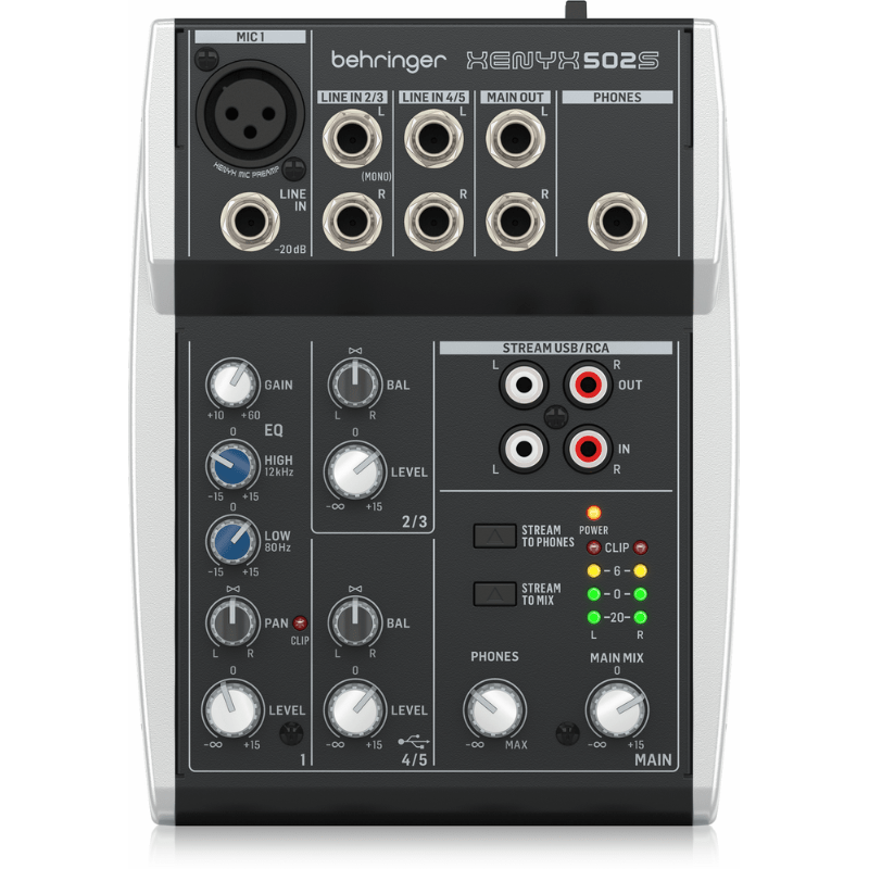 Behringer Xenyx 502S 5 Channel Mixer With USB - Joondalup Music Centre