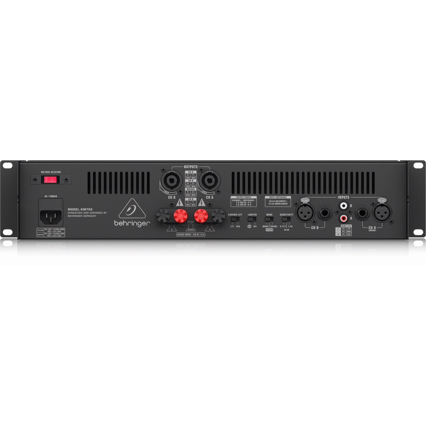 BEHRINGER 750W STEREO POWER AMPLIFIER - KM750 - Joondalup Music Centre