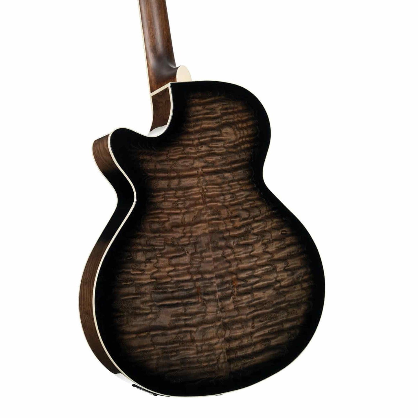 Cort EXOTIC-SFX ASH Acoustic Guitar - Black back close up