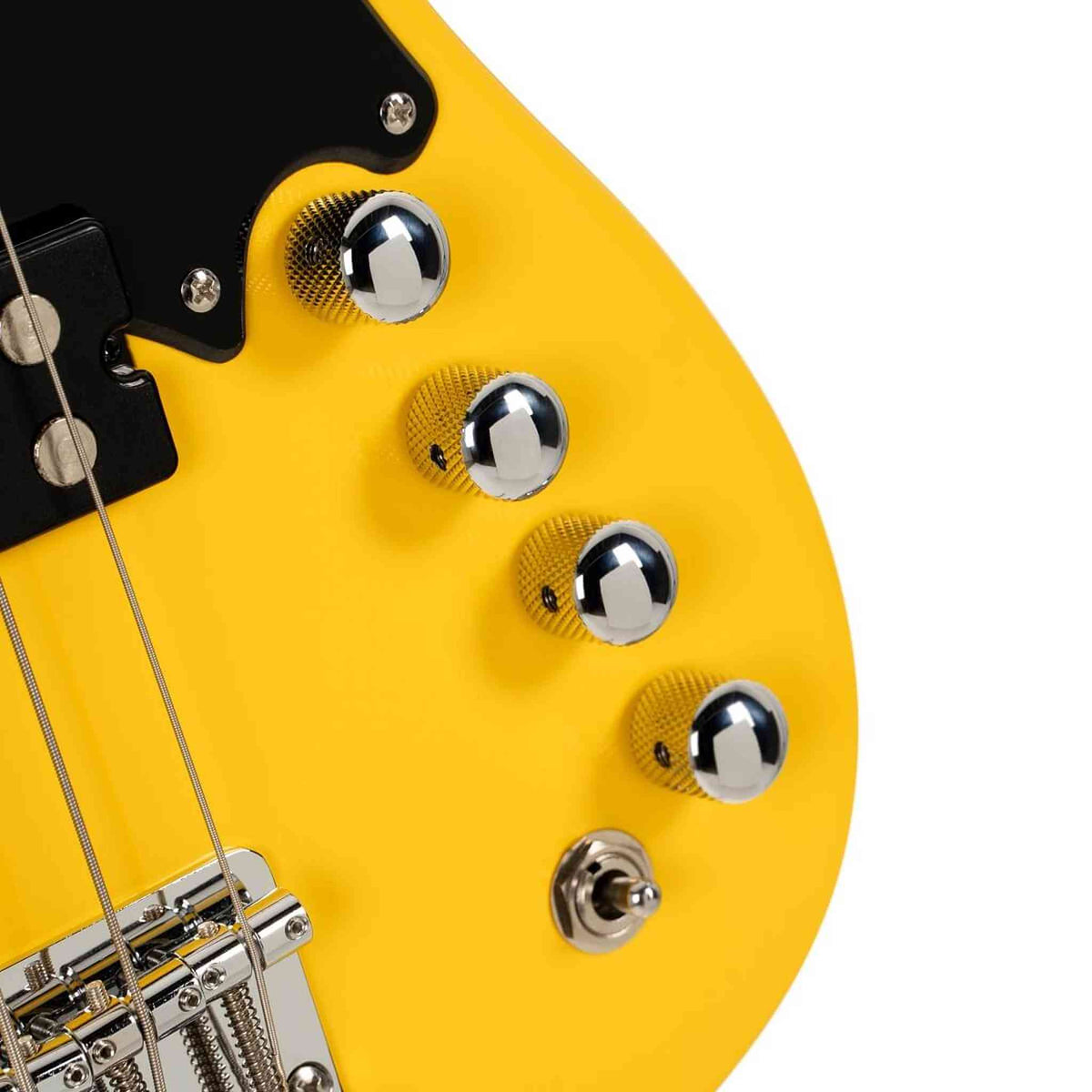 Cort GB-Short Scale Bass w/Bag - Yellow Crush