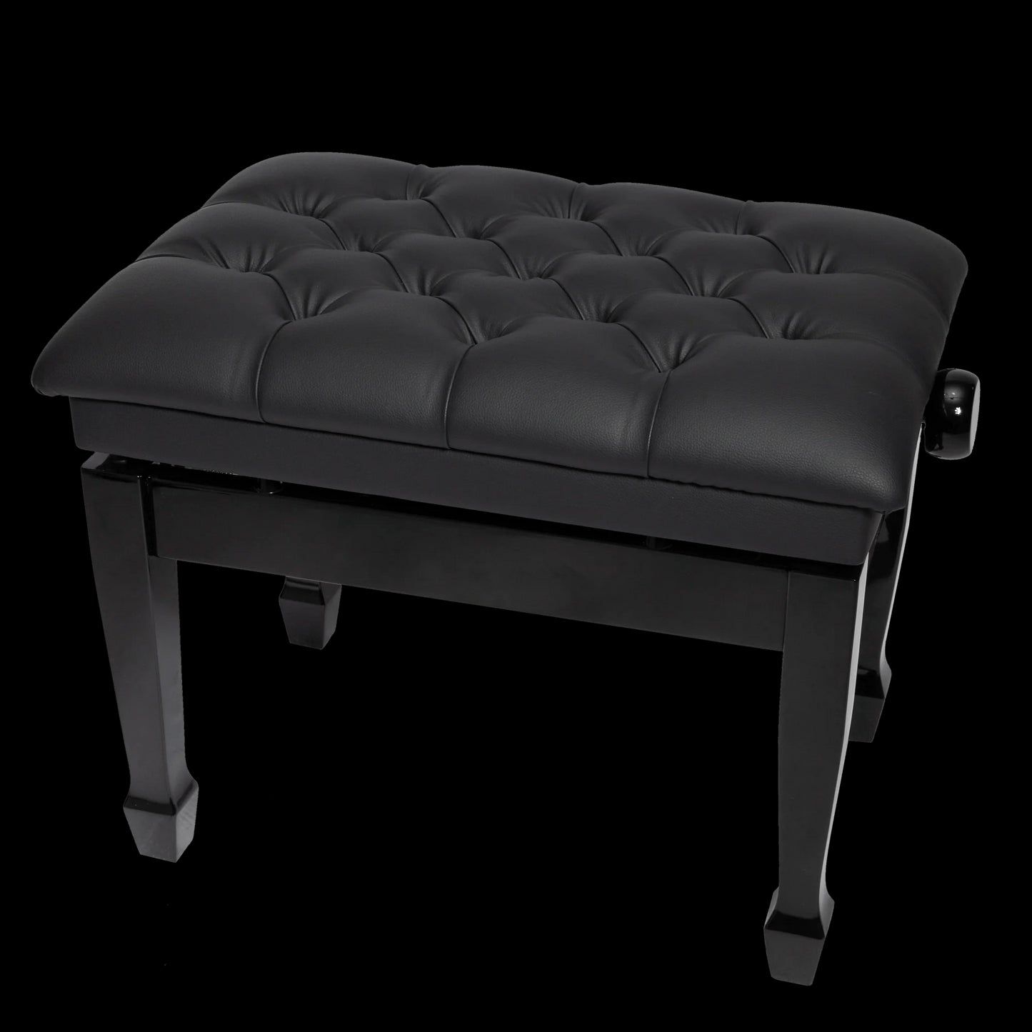 CROWN HYDRAULIC PIANO BENCH - BLACK - Joondalup Music Centre