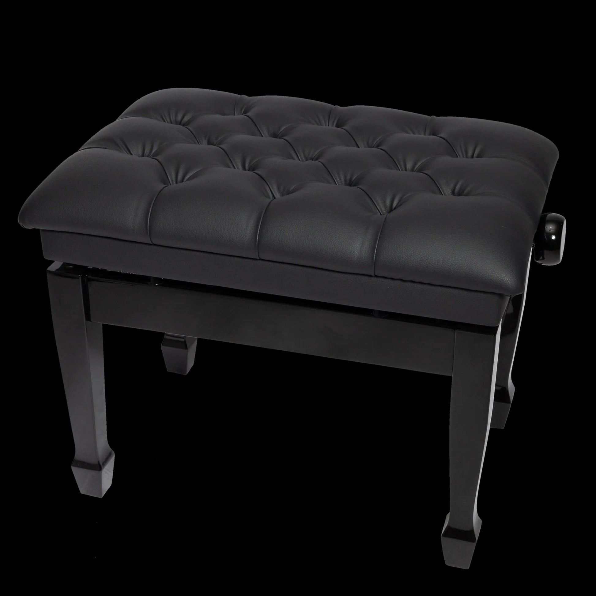 CROWN HYDRAULIC PIANO BENCH - BLACK - Joondalup Music Centre