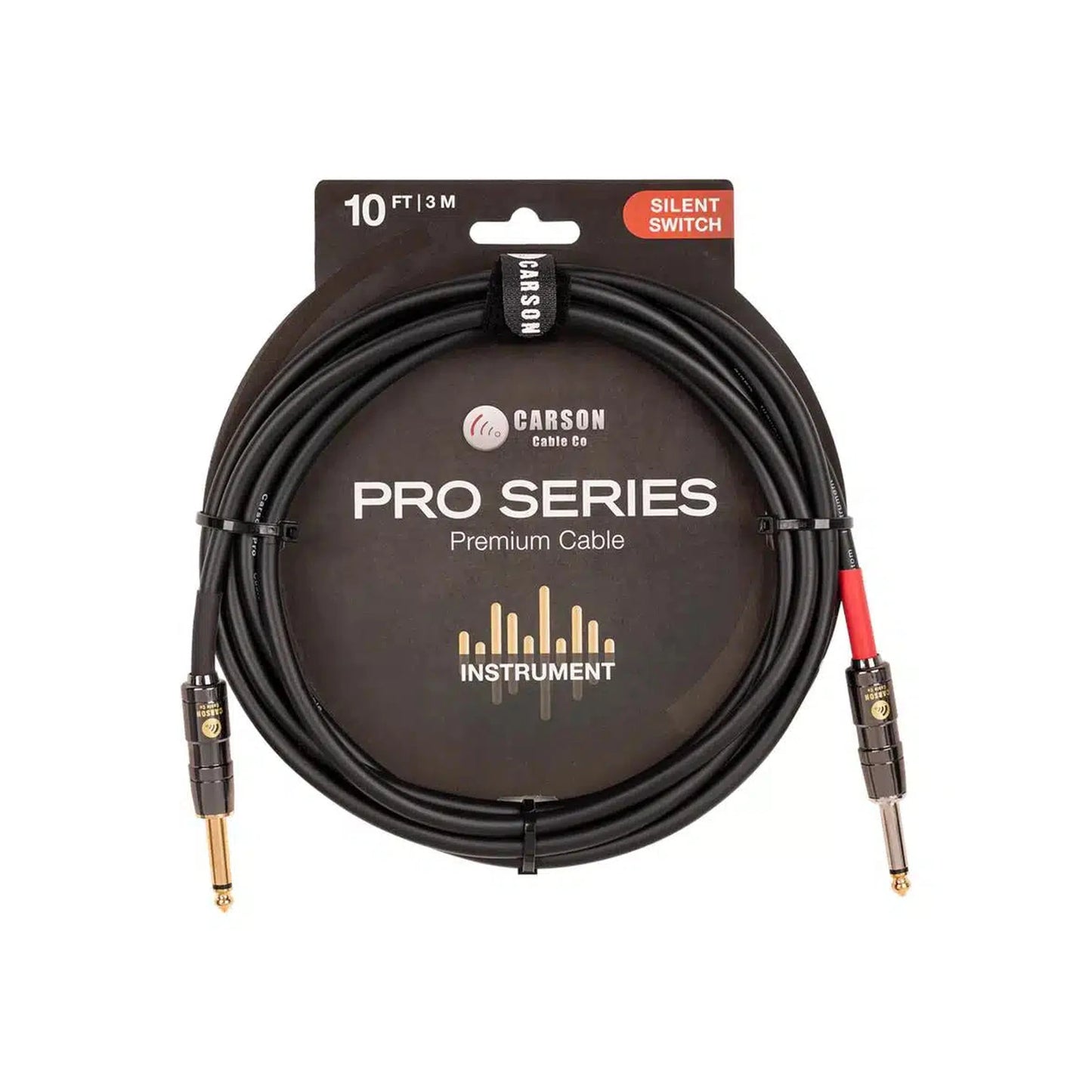 Carson CSW10SS Pro Series Silent Switch Instrument Cable - 10ft
