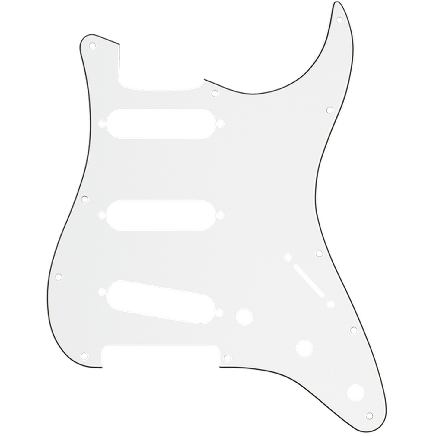 CUSTOM EAGLE 11 HOLE STRATOCASTER PICKGUARD - 3 PLY WHITE - Joondalup Music Centre