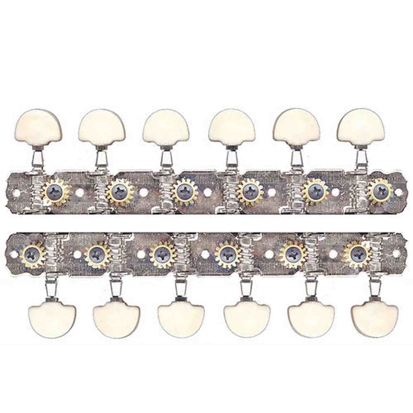 CUSTOM EAGLE 12 STRING ACOUSTIC MACHINE HEADS, 6-A-SIDE, 25MM CENTRES - NICKEL - Joondalup Music Centre